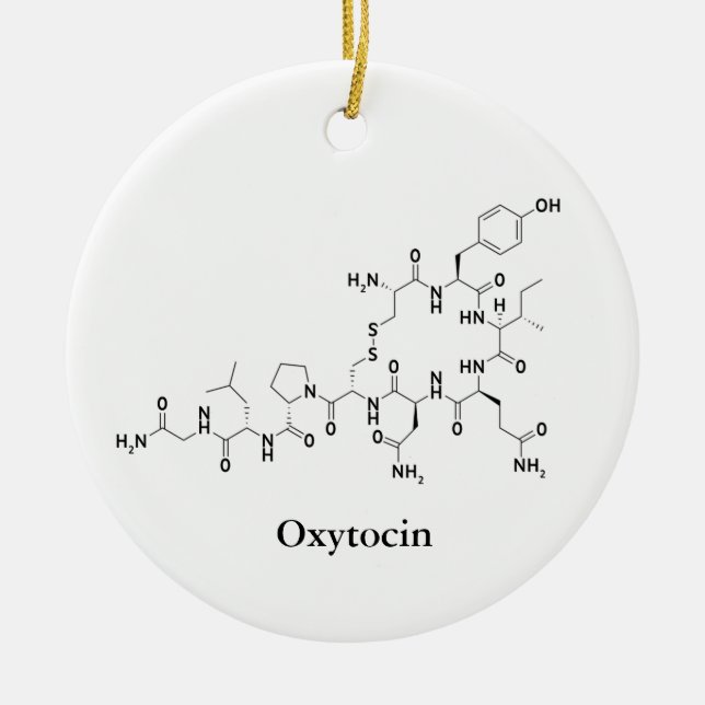 Oxytocin Kärlek Molecule Chemistry Science Julgransprydnad Keramik (Framsidan)