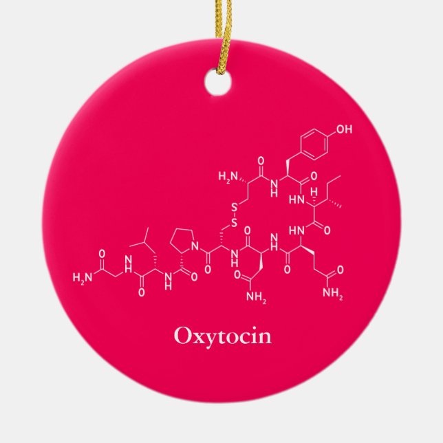 Oxytocin Kärlek-molekylkemi Julgransprydnad Keramik (Framsidan)