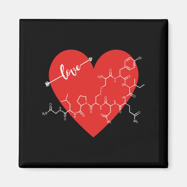 Oxytocin Love Hormone Valentines Day Love Hormone  Magnet (Framsidan)