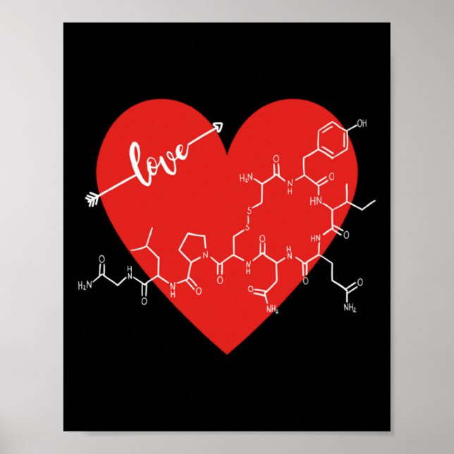 Oxytocin Love Hormone Valentines Day Love Hormone  Poster (Framsidan)