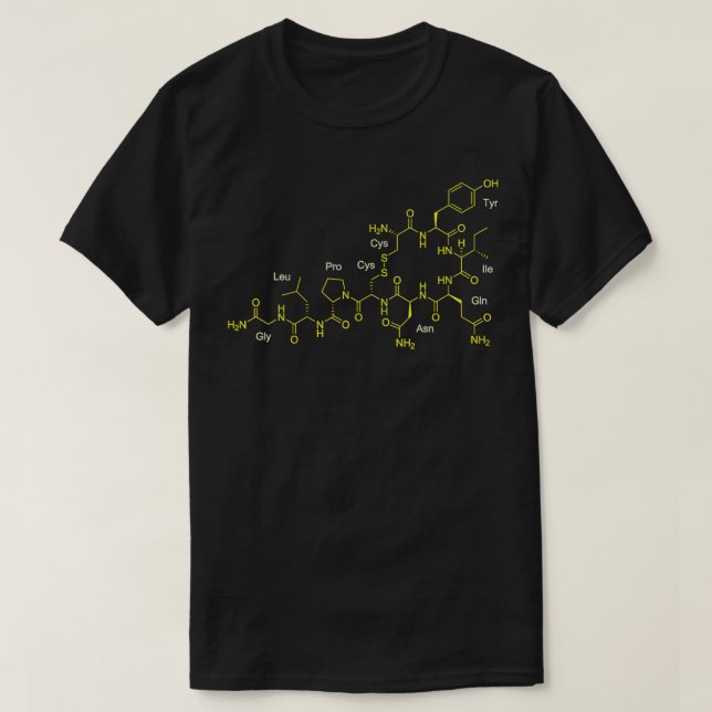 Oxytocin Molecule Kärlek kemi-lärare T Shirt (Design framsida)