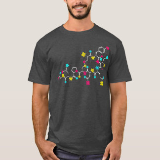 Oxytocin Molecule och Flowers Kärlek Hormone Chemi T Shirt