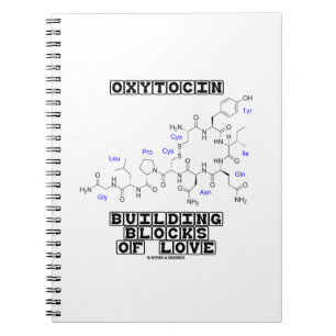 Oxytocin som bygger kvarter av kärlek (kemi) anteckningsbok med spiral