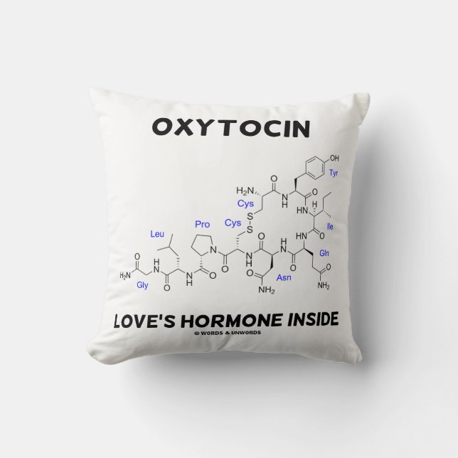 Oxytocinkärlek insida för hormon (kemi) kudde (Framsida)