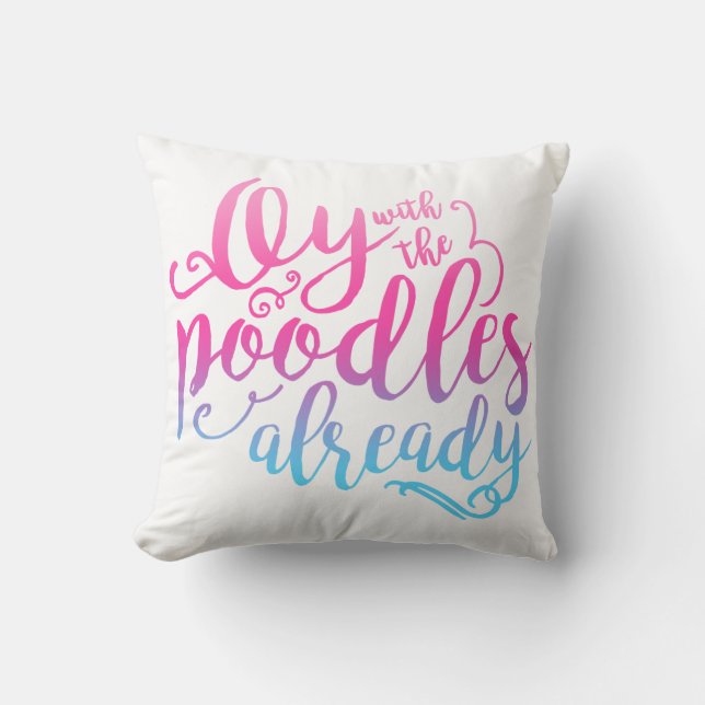 Oy med för pudlar dekorativ kudde redan (Framsida)