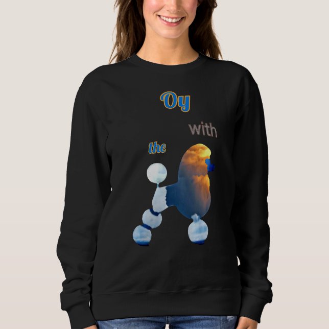 Oy med molnen i Pudel T Shirt (Framsida)
