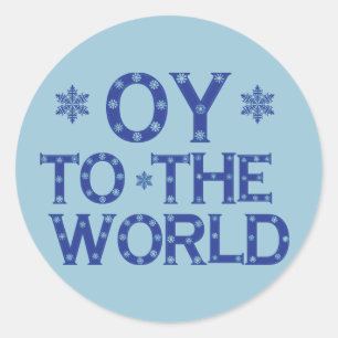 OY till World Stickers Runt Klistermärke