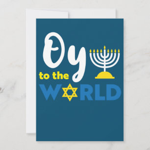Oy To The World, Rolig Glad Hanukkah Inbjudningar