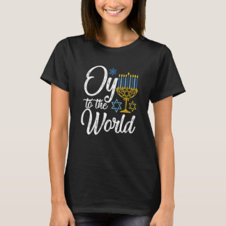 Oy to World Hanukkah Jewish För manar Women T Shirt