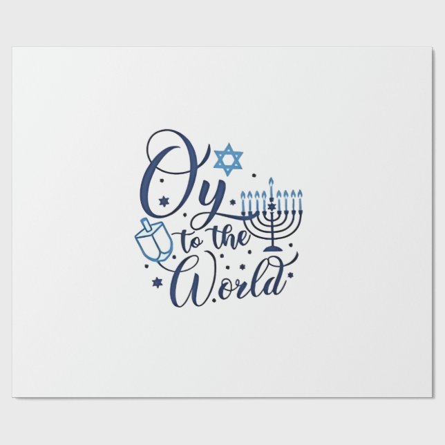 Oy to World Hanukkah Jewish Funny Presentpapper (Platt)