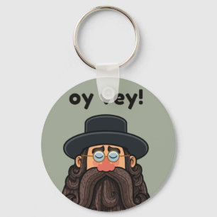 OY VEY! Funny RABBI Peronalized Nyckelring