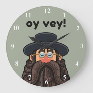 OY VEY! Funny RABBI Peronalized Stor Klocka