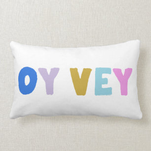 Oy Vey Funny Yiddish Expression Cute Colorent Lumbarkudde