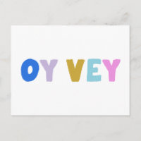 Oy Vey Funny Yiddiskuttryck Cute Colorful