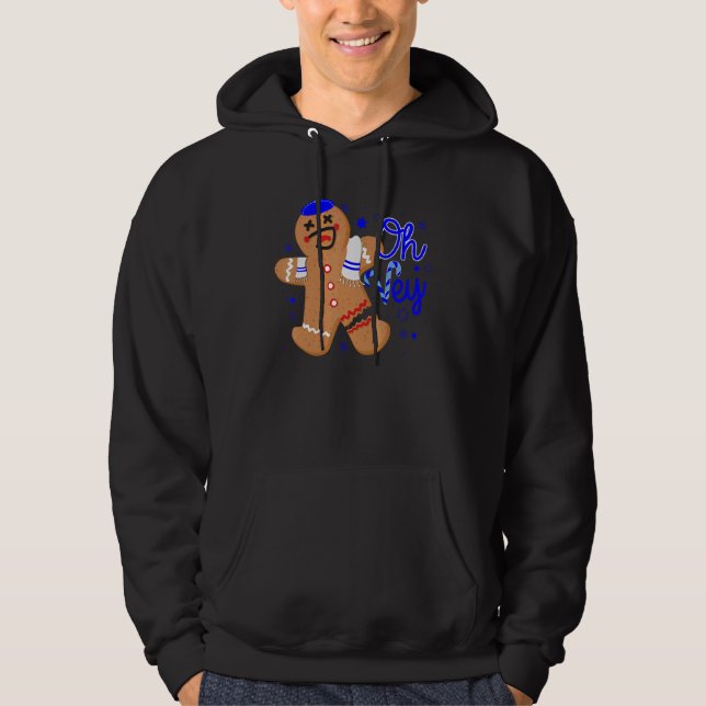 Oy Vey Lycklig Hanukkah Bake Baking Squad Crew Cha Hoodie (Framsida)