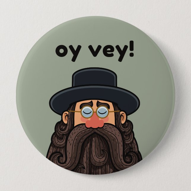 OY VEY! Rolig personlig RABBI Knapp (Framsida)
