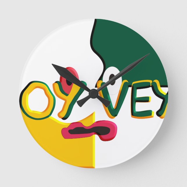 Oy Vey Wall Clock Rund Klocka (Framsida)
