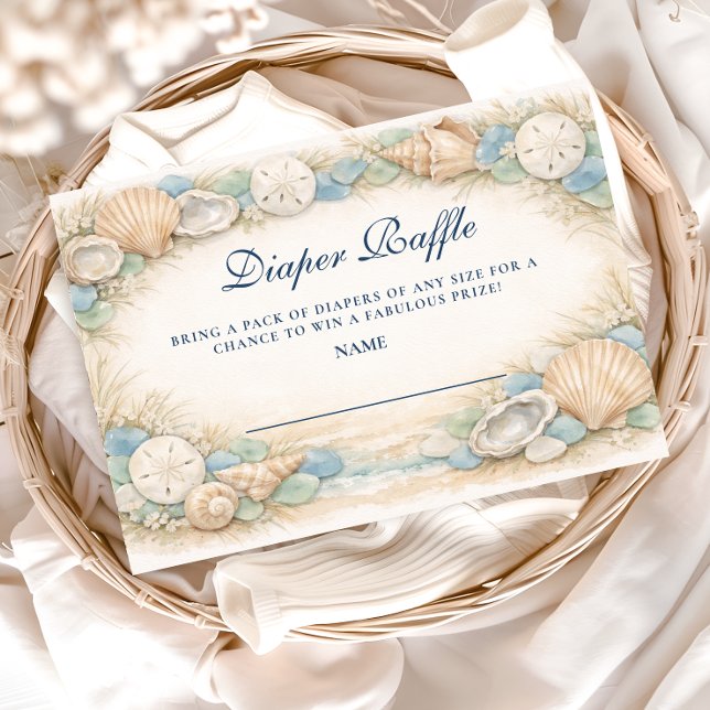Oyster And Starfish Beach Diapper Raffle Tilläggskort (Skapare uppladdad)