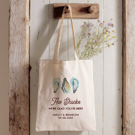 Oyster Aw Shucks We're Glad You're Here Wedding Tygkasse