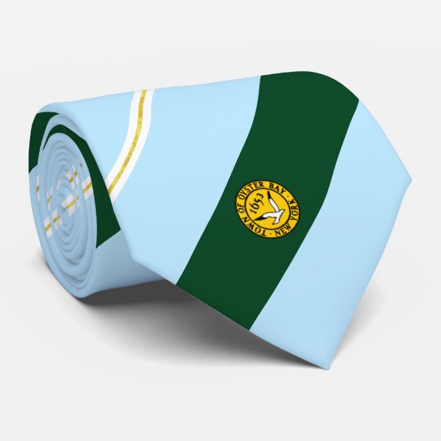 Oyster Bay (New York) City flagga Neck Tie Slips (Rullad)