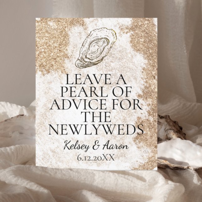 Oyster Beach Wedding Advice-skylt (Skapare uppladdad)