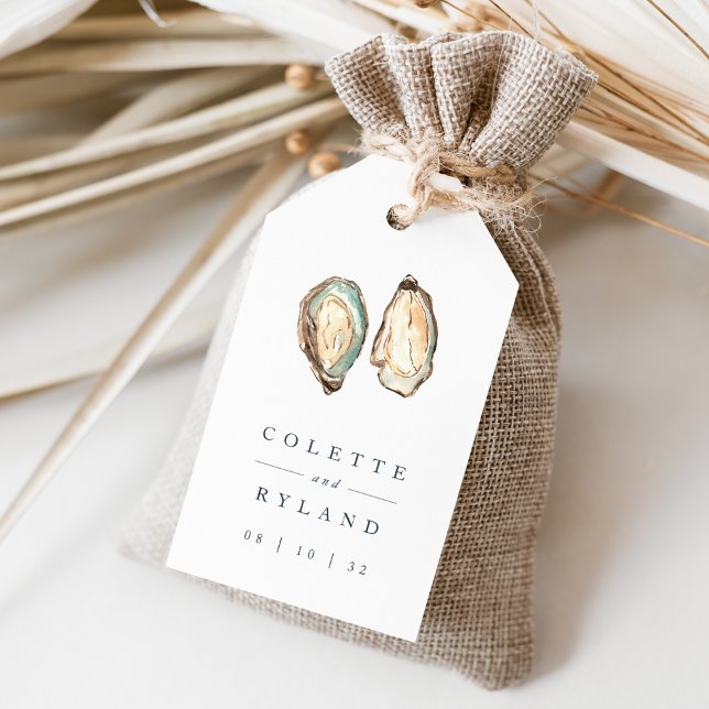 Oyster Bröllop Presentetikett (Skapare uppladdad)