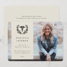 Oyster Caduceus Medical School Studenten Photo Meddelande