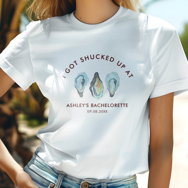 Oyster Coastal Seaside Beach Bachelorette Party T Shirt (Skapare uppladdad)