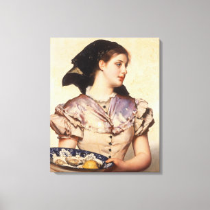 Oyster Girl (av Karl Gussow) Canvastryck