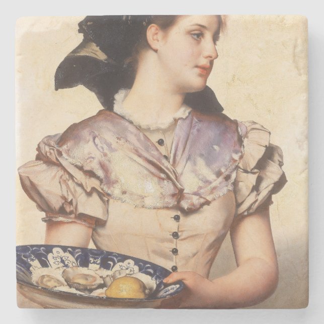 Oyster Girl (av Karl Gussow) Stenunderlägg (Framsidan)