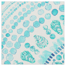 OYSTER O'CLOCK Aqua Coastal Mandala Tyg