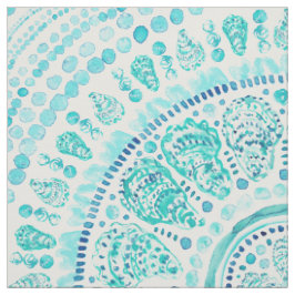 OYSTER O'CLOCK Aqua Coastal Mandala Tyg