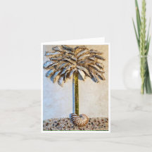 Oyster Palm växer ut en Nautilus-skal  Kort