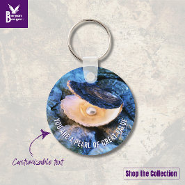 OYSTER Pearl of Underbar Value Anpassningsbar Chri Nyckelring