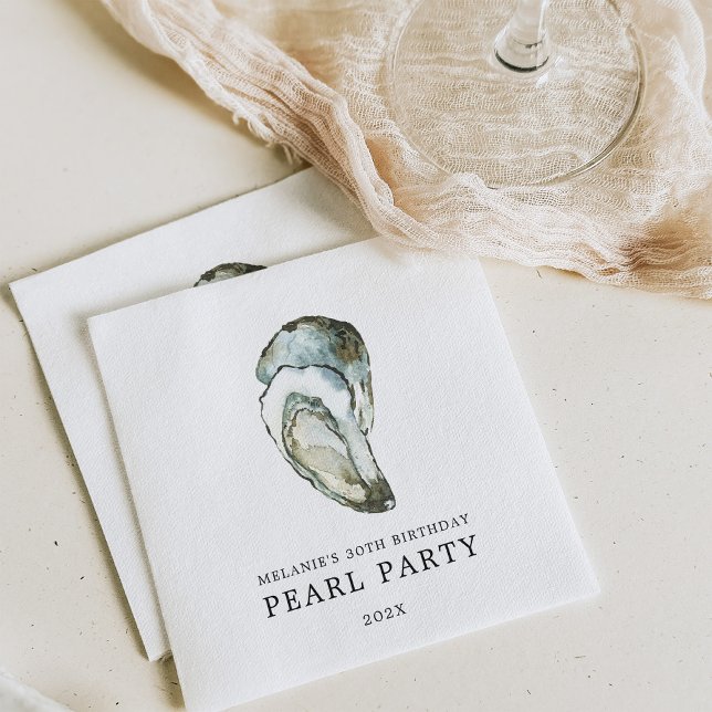 Oyster Pearl Party | Dubbla ostron Pappersservett (Skapare uppladdad)