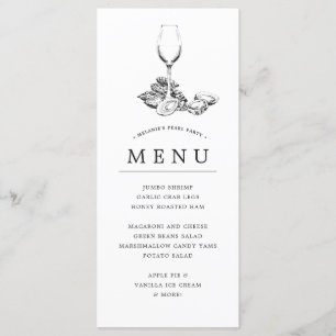Oyster Pearl Party Grått Theme Meny