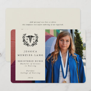 Oyster RN Registered Nurse Caduceus + Laurel Photo Meddelande