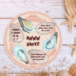 Oyster Roast Awww Shucks Adult Birthday Party Inbjudningar