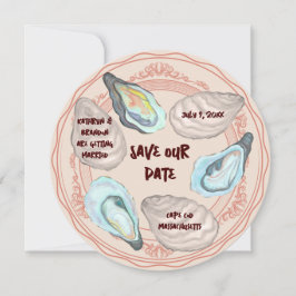 Oyster Roast Plate Wedding Save the Date Inbjudningar