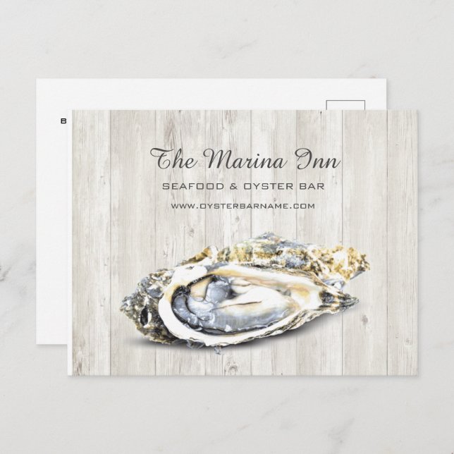 Oyster Roast Seafood Nautical Food Business Vykort (Fram/baksida)