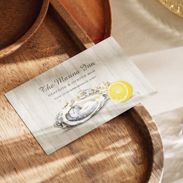 Oyster Roast Seafood Nautical Food Service Visitkort (Oyster Roast Seafood Nautical Food Service Business Card)