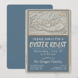 Oyster Roast Tan och Blue Allt-i-ett Inbjudningar