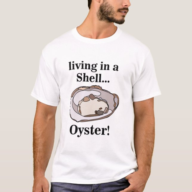 Oyster Shell Rolig T Shirt (Framsida)