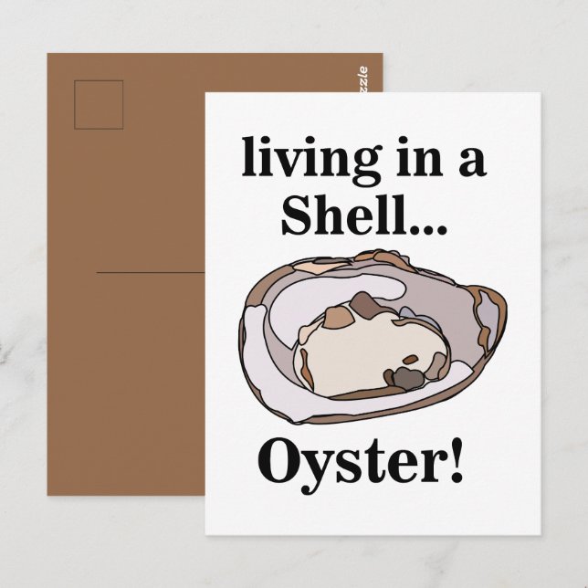 Oyster Shell Rolig Vykort (Fram/baksida)