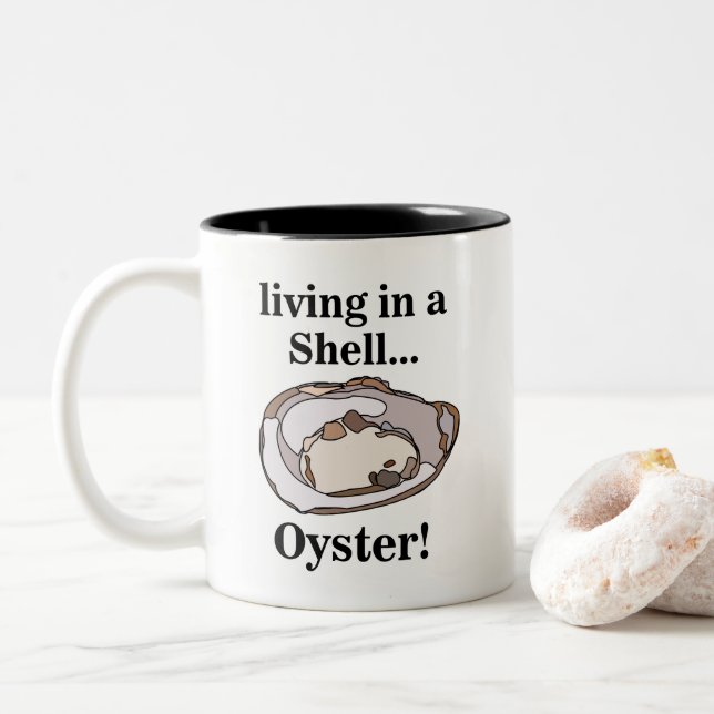 Oyster Shell Roligt Två-Tonad Mugg (Med munk)