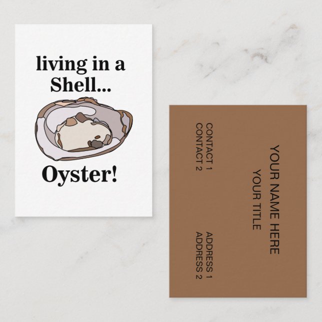 Oyster Shell Roligt Visitkort (Fram/baksida)