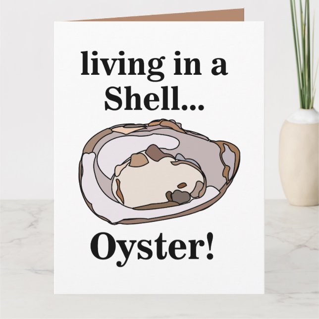 Oyster Shellfish Funny Kort (Framsida)