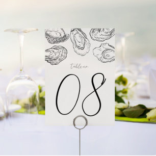 Oyster Shucking Party och Bröllop Bordsnummer