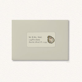 Oyster Snäckas Bröllop-adressetikett Adressetikett