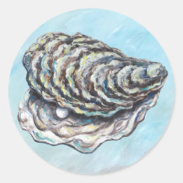 Oyster Sticker Runt Klistermärke